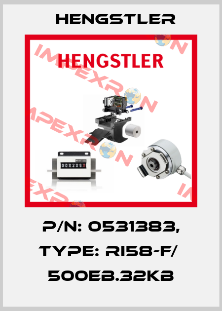 p/n: 0531383, Type: RI58-F/  500EB.32KB Hengstler