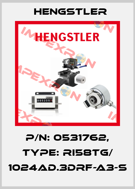 p/n: 0531762, Type: RI58TG/ 1024AD.3DRF-A3-S Hengstler