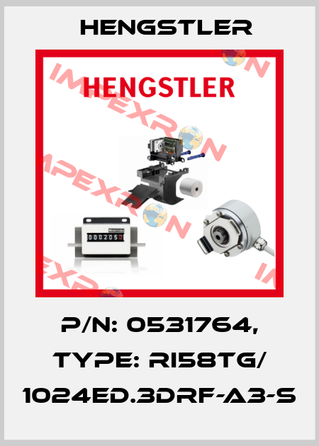 p/n: 0531764, Type: RI58TG/ 1024ED.3DRF-A3-S Hengstler