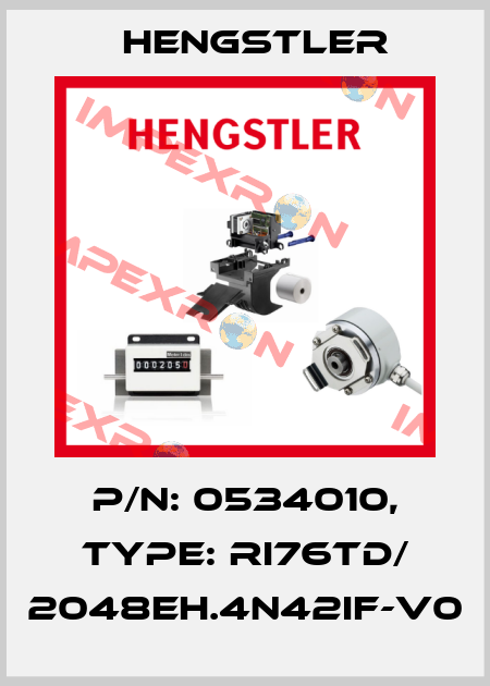 p/n: 0534010, Type: RI76TD/ 2048EH.4N42IF-V0 Hengstler