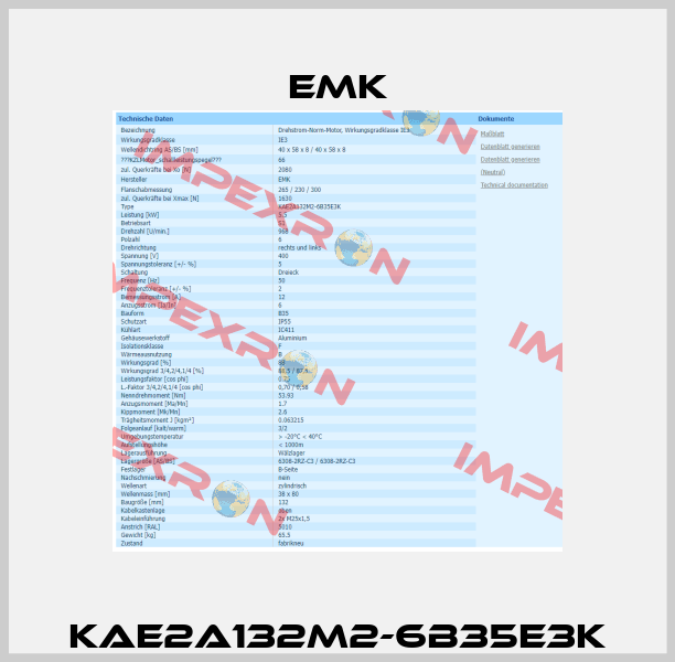 KAE2A132M2-6B35E3K EMK