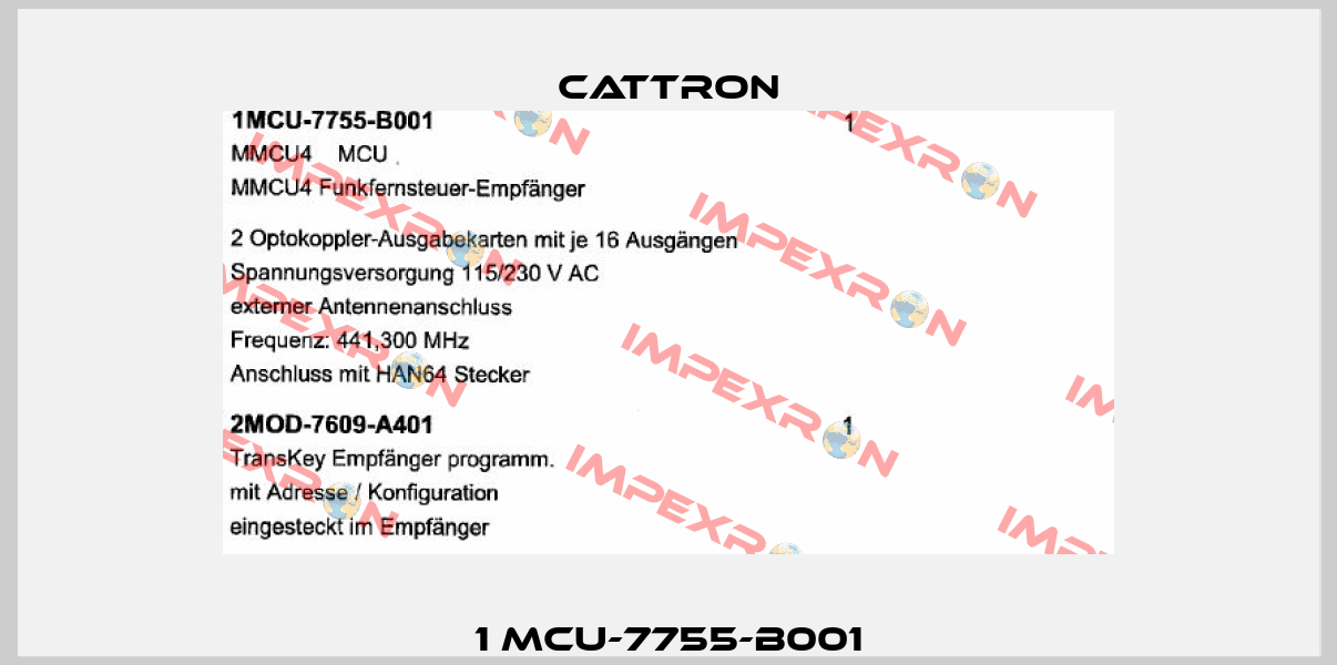 1 MCU-7755-B001 Cattron