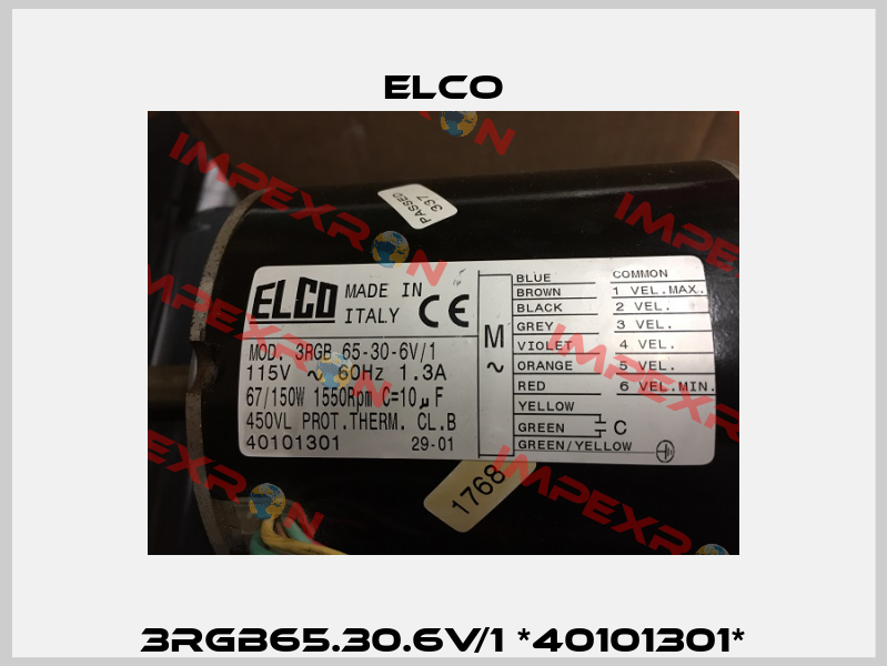 3RGB65.30.6V/1 *40101301* Elco