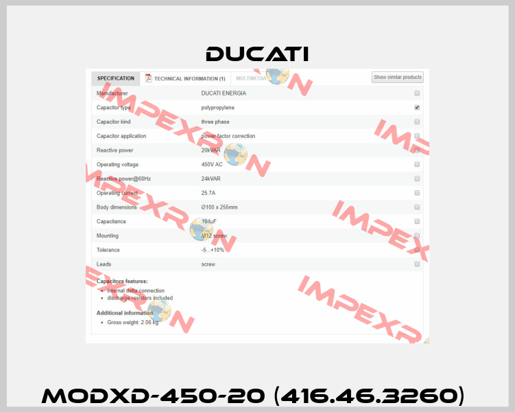 MODXD-450-20 (416.46.3260)  Ducati