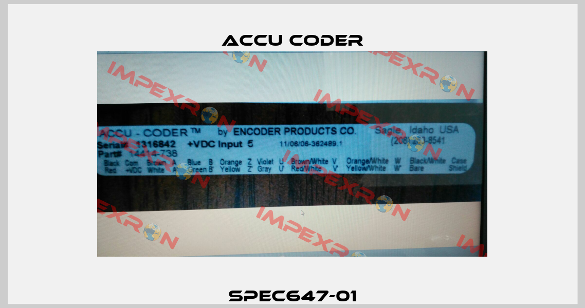 SPEC647-01 ACCU-CODER