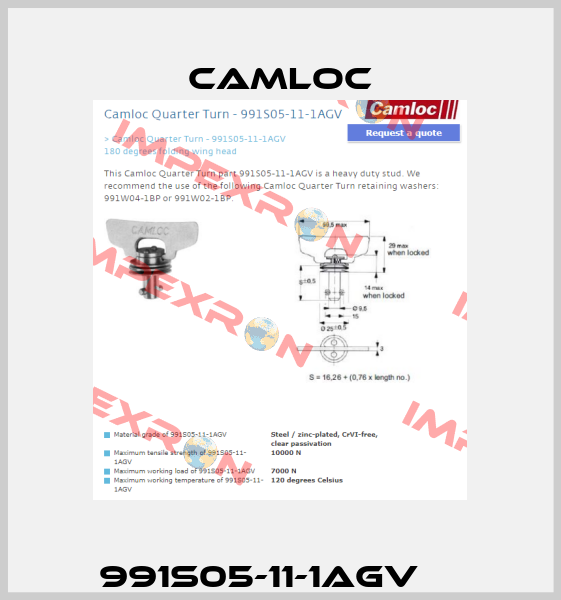 991S05-11-1AGV     Camloc