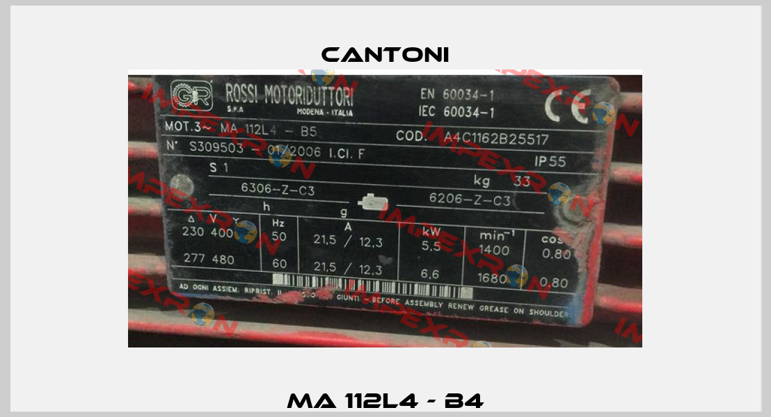 MA 112L4 - B4 Cantoni