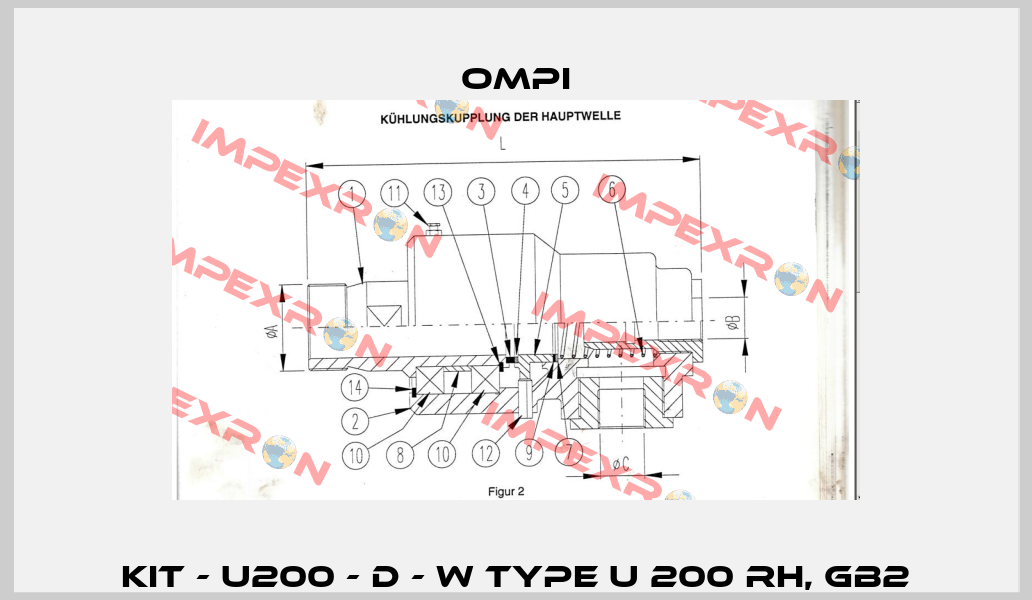 KIT - U200 - D - W Type U 200 RH, GB2 OMPI