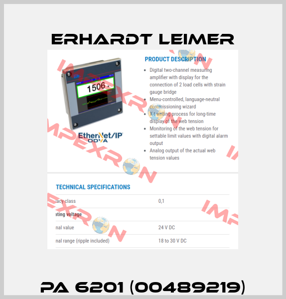 PA 6201 (00489219) Erhardt Leimer