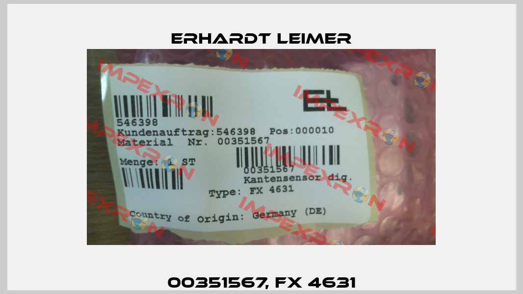 00351567, FX 4631 Erhardt Leimer