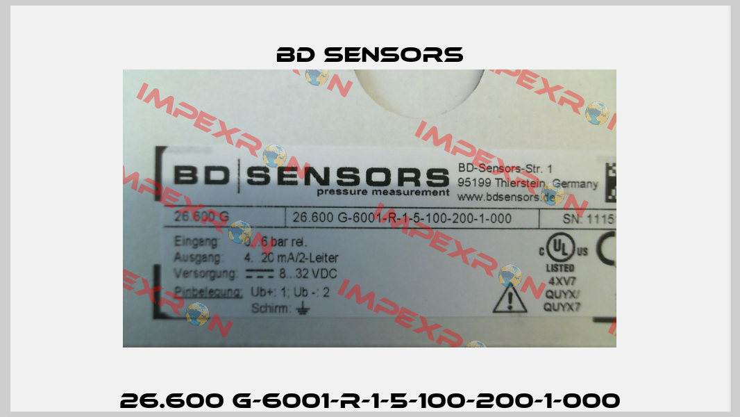 26.600 G-6001-R-1-5-100-200-1-000 Bd Sensors