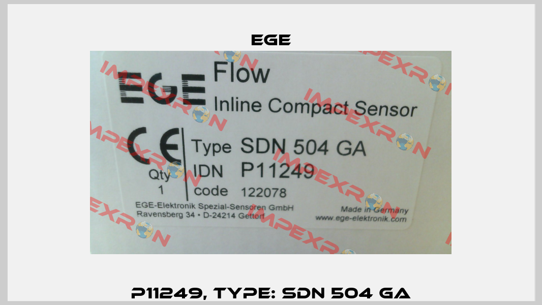 P11249, Type: SDN 504 GA Ege