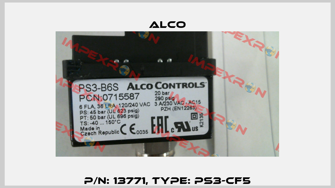 P/N: 13771, Type: PS3-CF5 Alco