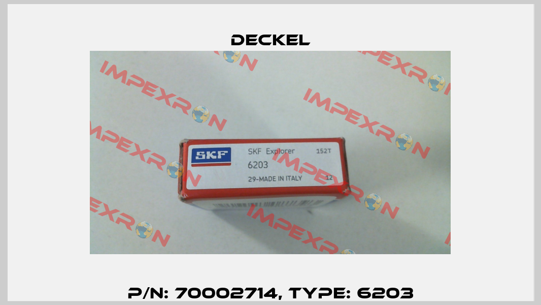 P/N: 70002714, Type: 6203 Deckel