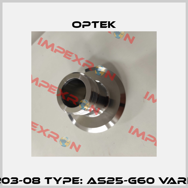 P/N: 0100-5203-08 Type: AS25-G60 Varivent 50/00 Optek