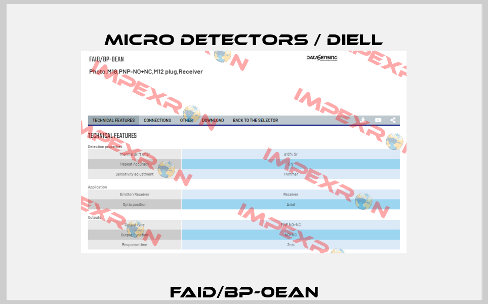FAID/BP-0EAN Micro Detectors / Diell