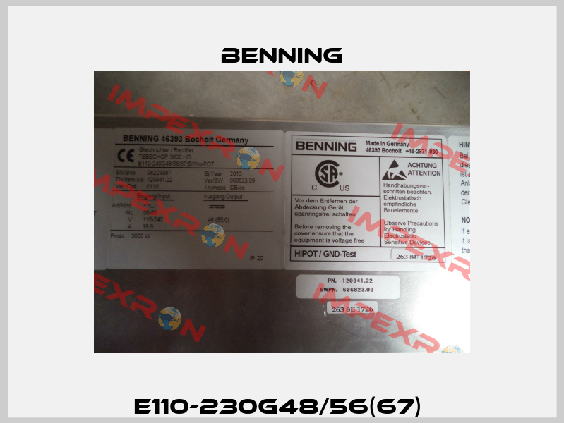 E110-230G48/56(67)  Benning