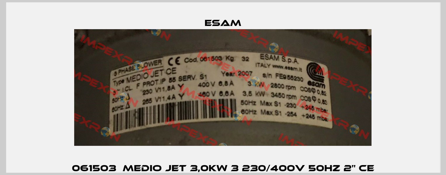 061503  Medio Jet 3,0kW 3 230/400V 50Hz 2" CE Esam